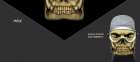 SKI SNOWBOARD MOTORCYCLE BANDANNA MASK - BONE HEAD